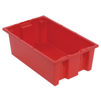 Stack & Nest Totes, 6" x 18" x 11", Red Oxymax Inc