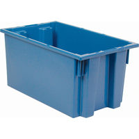 Contenants Stack & Nest, 9" x 18" x 11", Bleu Oxymax Inc