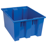 Stack & Nest Totes, 10" x 19.5" x 15.5", Blue Oxymax Inc