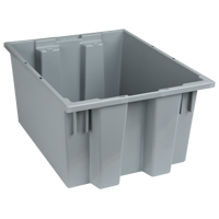 Stack & Nest Totes, 10" x 19.5" x 15.5", Grey Oxymax Inc