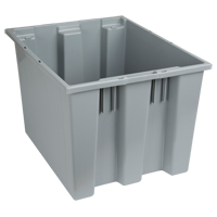 Stack & Nest Totes, 13" x 19.5" x 15.5", Grey Oxymax Inc