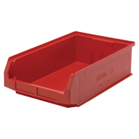 Giant Stacking Containers, 12.375" W x 19.75" D x 5.875" H, Red Oxymax Inc