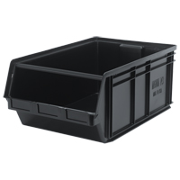 Recycled MAGNUM Bin, 11-7/8" H x 18-3/8" W x 29" D, 150 lbs. Capacity, Black Oxymax Inc