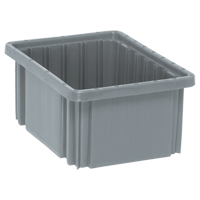 Divider Box&reg; Containers, Plastic, 10.9" W x 8.3" D x 5" H, Grey Oxymax Inc