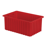 Contenants Divider Box, Poly&eacute;thyl&egrave;ne, 16,5" la x 10,9" p x 7" h, Rouge Oxymax Inc