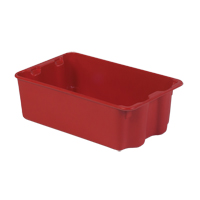 Polylewton Stack-N-Nest&reg; Containers, 7.9" x 24" x 14.1", Red Oxymax Inc