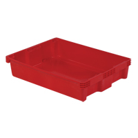 Polylewton Stack-N-Nest&reg; Containers, 6.1" x 29.6" x 22.4", Red Oxymax Inc