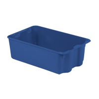 Polylewton Stack-N-Nest&reg; Containers, 7.9" x 24" x 14.1", Blue Oxymax Inc