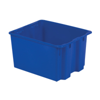 Polylewton Stack-N-Nest&reg; Containers, 12" x 21" x 17", Blue Oxymax Inc
