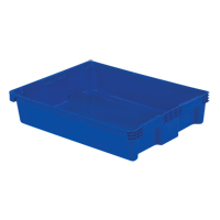 Polylewton Stack-N-Nest&reg; Containers, 6.1" x 29.6" x 22.4", Blue Oxymax Inc