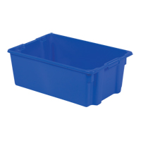 Polylewton Stack-N-Nest&reg; Containers, 10.5" x 28.4" x 18.7", Blue Oxymax Inc