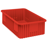 Contenants Divider Box, Plastique, 22,5" la x 17,5" p x 8" h, Rouge Oxymax Inc