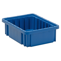 Contenants Divider Box, Plastique, 10,9" la x 8,3" p x 3,5" h, Bleu Oxymax Inc