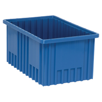 Divider Box&reg; Containers, Plastic, 16.5" W x 10.9" D x 8" H, Blue Oxymax Inc