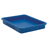 Contenants Divider Box, Plastique, 22,5" la x 17,5" p x 3" h, Bleu Oxymax Inc