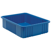 Divider Box&reg; Containers, Plastic, 22.5" W x 17.5" D x 6" H, Blue Oxymax Inc