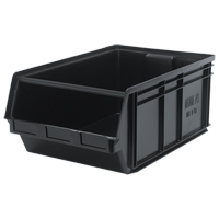 MAGNUM Bin, 11-7/8" H x 18-3/8" W x 29" D, 150 lbs. Capacity, Black Oxymax Inc