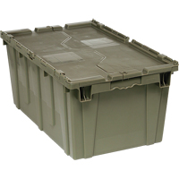 Box Transfer with Lid, 12.5" x 16.5625" x 27.3125", Grey Oxymax Inc