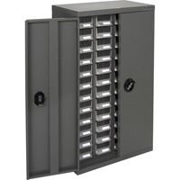 KPC-400 Parts Cabinet, Galvanized Steel, 48 Drawers, 22-3/5" x 10-4/5" x 36-9/10", Grey Oxymax Inc