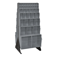 Tip-Out Bins Stand, 23-5/8" W x 16" D x 52" H, 76 Drawers Oxymax Inc