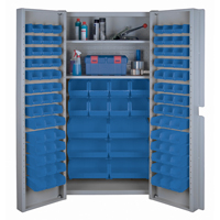 Deep Door Combination Cabinets, 38" W x 24" D x 72" H, Grey Oxymax Inc