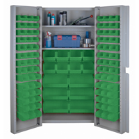 Deep Door Combination Cabinets, 38" W x 24" D x 72" H, Grey Oxymax Inc