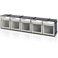 Heavy-Duty Tilt Bin, 23-1/2" W x 4" D x 5-7/8" H, 5 Drawers Oxymax Inc