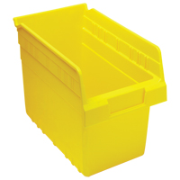 Store-Max Shelf Bins, 6-5/8" W x 8" H x 11-5/8" D, Yellow, 44 lbs. Capacity Oxymax Inc