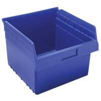 Store-Max Shelf Bins, 11-1/8" W x 8" H x 11-5/8" D, Blue, 44 lbs. Capacity Oxymax Inc