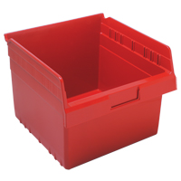 Store-Max Shelf Bins, 11-1/8" W x 8" H x 11-5/8" D, Red, 44 lbs. Capacity Oxymax Inc
