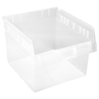 Store-Max Shelf Bins, 11-1/8" W x 8" H x 11-5/8" D, Clear, 44 lbs. Capacity Oxymax Inc