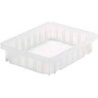 Contenant Divider Box, Plastique, 10,875" la x 8,25" p x 2,5" h, Transparent Oxymax Inc