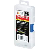 Boîte à compartiments en plastique, 2,75" la x 5,5" p x 1,25" h, 8 compartiments CG067 | Oxymax Inc