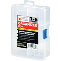 Boîte à compartiments en plastique, 4,75" la x 6,75" p x 2,25" h, 6 compartiments CG068 | Oxymax Inc