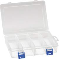 Boîte à compartiments en plastique, 5,5" la x 7,75" p x 1,75" h, 8 compartiments CG069 | Oxymax Inc