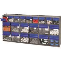 Tilt Bins Unit, 23-5/8" W x 3-5/8" D x 11-1/6" H, 21 Drawers Oxymax Inc