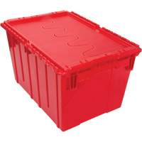 Contenant de distribution en plastique avec dessus basculant, 21,65" x 15,5" x 12,5", Rouge CG126 | Oxymax Inc