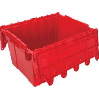 Contenant de distribution en plastique avec dessus basculant, 21,65" x 15,5" x 12,5", Rouge CG126 | Oxymax Inc