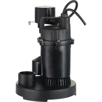 Thermoplastic Submersible Sump Pump, 2560 GPH, 115 V, 4.6 A, 1/3 HP DC842 | Oxymax Inc