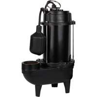 Pompe d'effluent en fonte, 4800 gal./h, 120 V, 7,8 A, 1/2 CV DC844 | Oxymax Inc