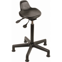 Stool, Sit/Stand, Adjustable, 23" - 33", Polyurethane Seat, Black Oxymax Inc