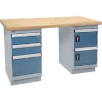 &eacute;tabli, Porte & tiroirs, Cap 2500 lb, 72" la x 36" p, 34" h Oxymax Inc