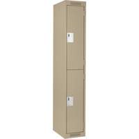 Casiers Clean Line, 2 niveaux, 12" x 18" x 72", Acier, Beige, Rivet (assembl&eacute;) Oxymax Inc
