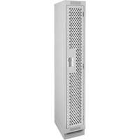 Casiers Clean Line, 12" x 18" x 76", Acier, Gris, Rivet (assembl&eacute;), Perfor&eacute; Oxymax Inc