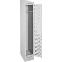 Casiers Clean Line, 12" x 18" x 82", Acier, Gris, Rivet (assembl&eacute;), Perfor&eacute; Oxymax Inc