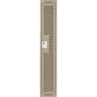 Casiers Clean Line, 12" x 15" x 72", Acier, Beige, Rivet (assembl&eacute;), Perfor&eacute; Oxymax Inc