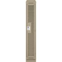 Casiers Clean Line, 12" x 18" x 82", Acier, Beige, Rivet (assembl&eacute;), Perfor&eacute; Oxymax Inc