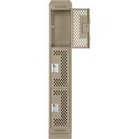 Casiers Clean Line, 3 niveaux, 12" x 18" x 82", Acier, Beige, Rivet (assembl&eacute;), Perfor&eacute; Oxymax Inc