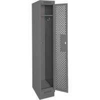 Casiers Clean Line, 12" x 18" x 76", Acier, Charbon, Rivet (assembl&eacute;), Perfor&eacute; Oxymax Inc
