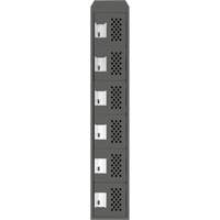 Petits casiers &eacute;conomiques assembl&eacute;s et perfor&eacute;s Clean Line, 6 niveaux, 18" x 72" x 12", Acier Oxymax Inc